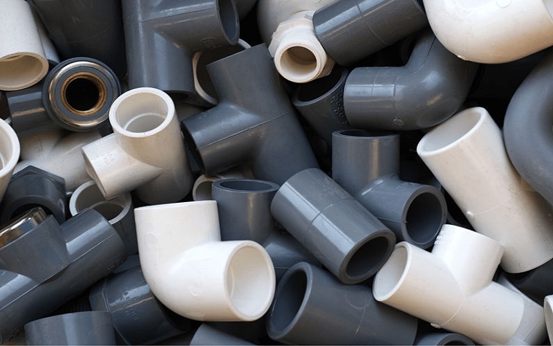 PVC and aluminum products background